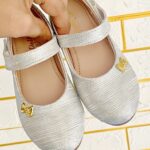 Shining Silver Shoes with Adjustable Strap